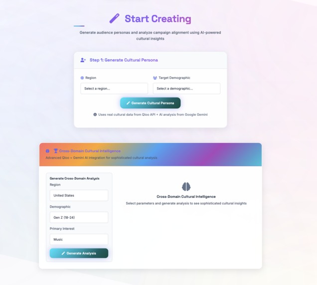 TasteShift-Qloo Powered Analysis – screenshot 2