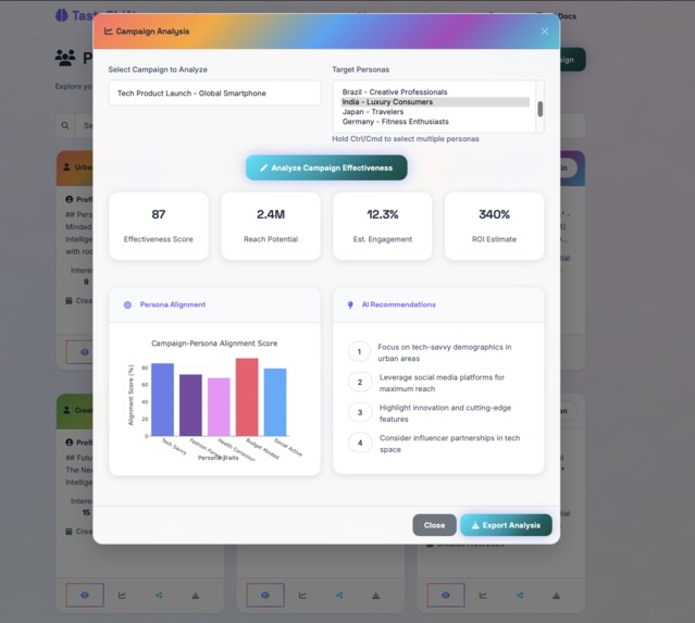 TasteShift-Qloo Powered Analysis – screenshot 9