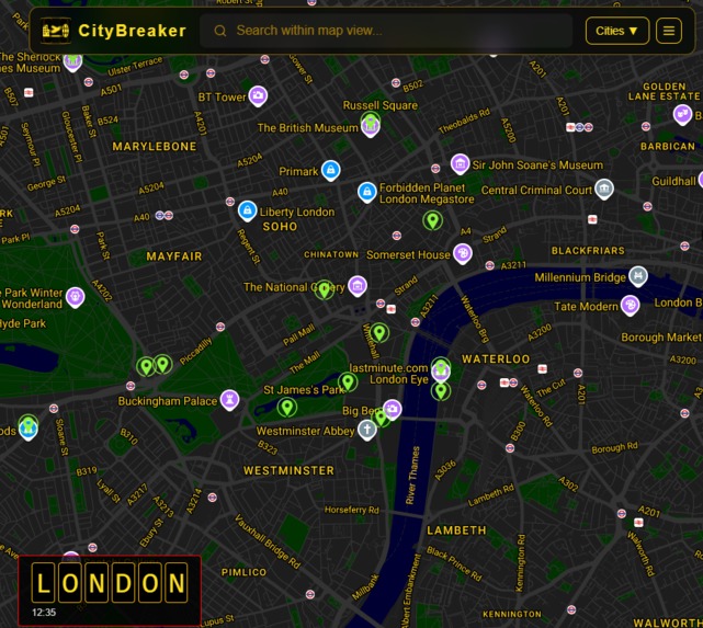 CityBreaker: The AI-Powered City Break Planner – screenshot 1