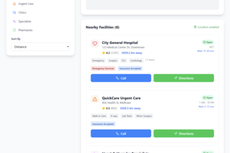 CardioGlimpse Hospital Tracker