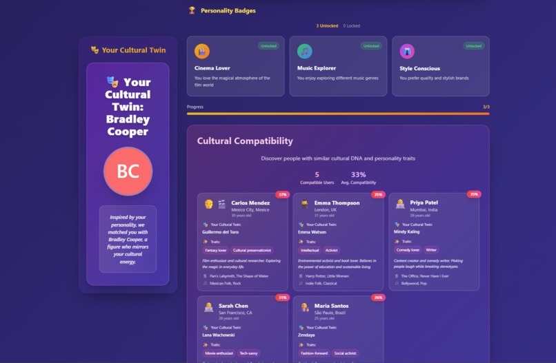 TasteMirror AI – Discover Your Cultural Twin Through Taste – screenshot 4