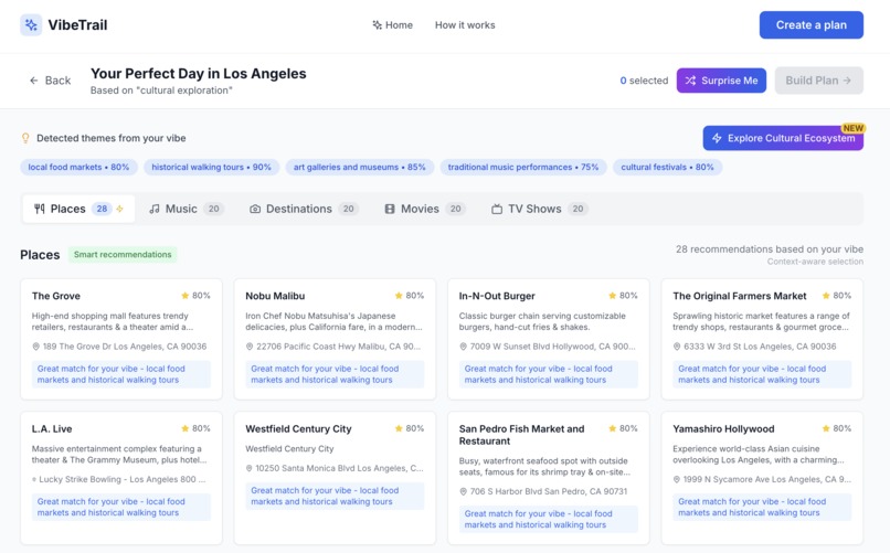 VibeTrails: A Cultural Day Planner – screenshot 6