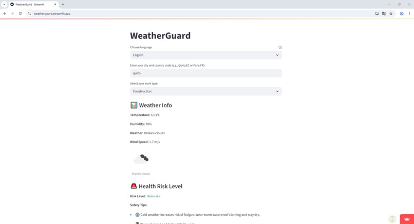 WeatherGuard – screenshot 1