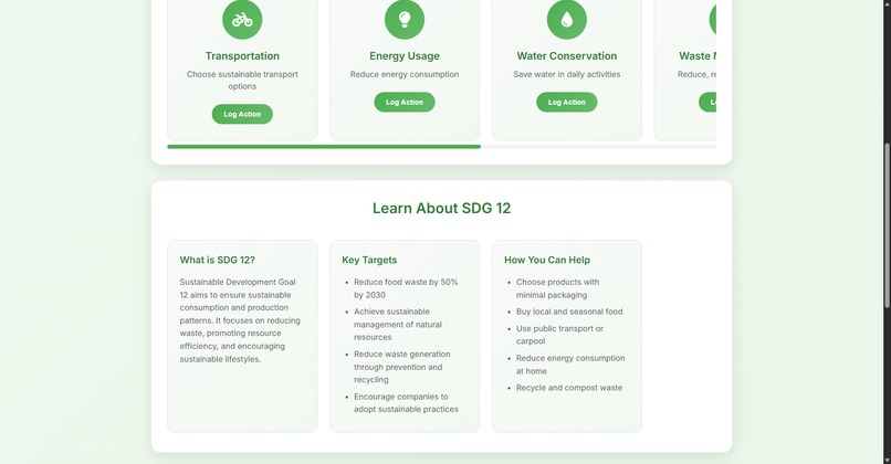 Sustainable Living Tracker – screenshot 2