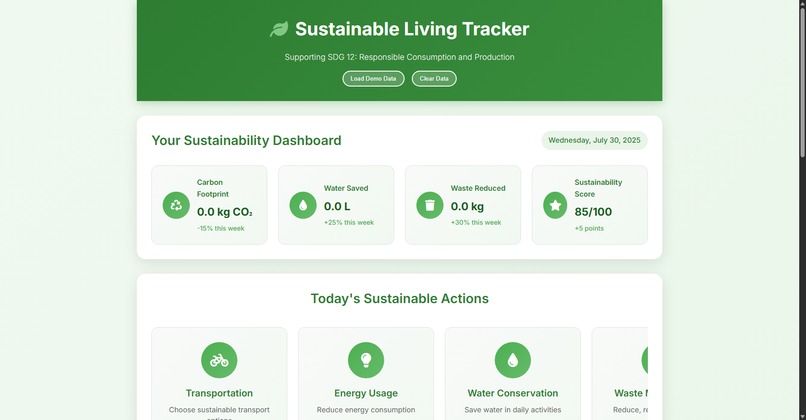 Sustainable Living Tracker – screenshot 1