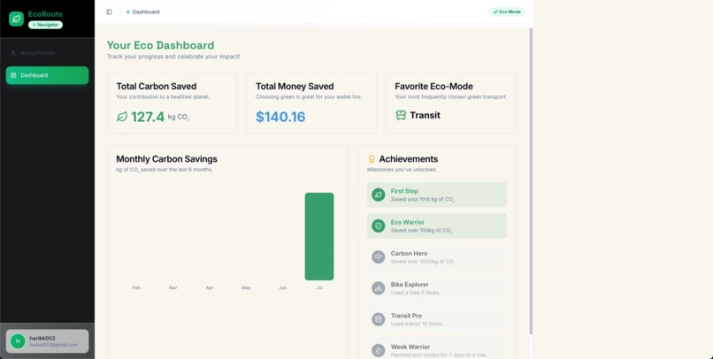 EcoRoute Navigator – screenshot 2