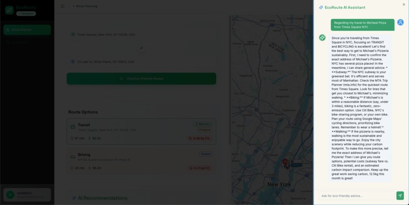 EcoRoute Navigator – screenshot 4