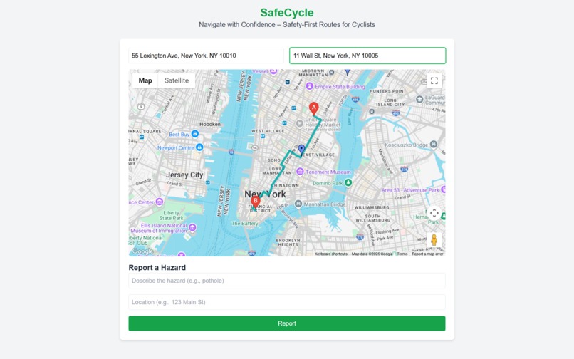 SafeCycle – screenshot 1