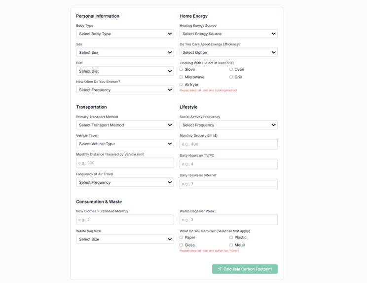 Carbon Guard - Ml powered carbon footprint tracker – screenshot 3