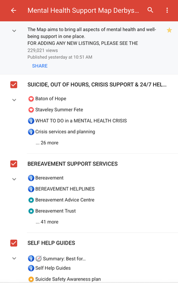 Mental Health Support Map Derbyshire  – screenshot 2