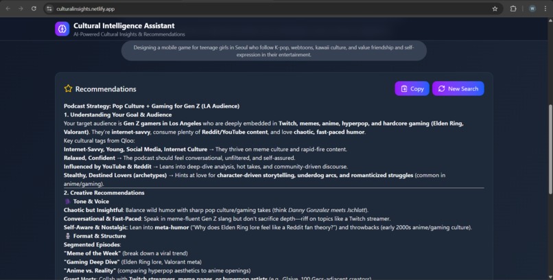 Cultural Intelligence Assistant – screenshot 3