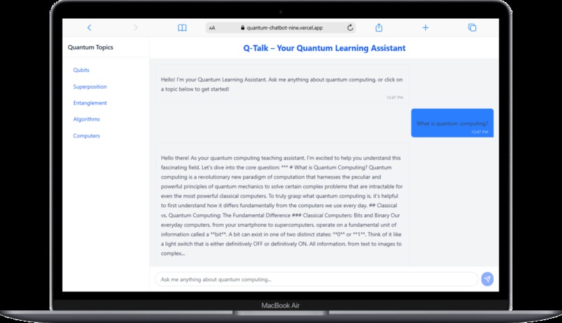 Quantum Learning Assistant – screenshot 1
