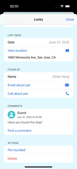 PawsitiveID iOS App – screenshot 9