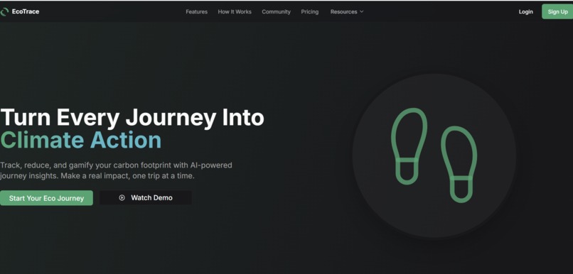 EcoTrace-Journey-for-Good – screenshot 1
