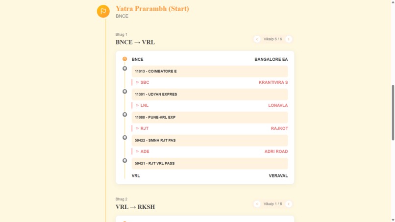 Multi-hop train finder – screenshot 5