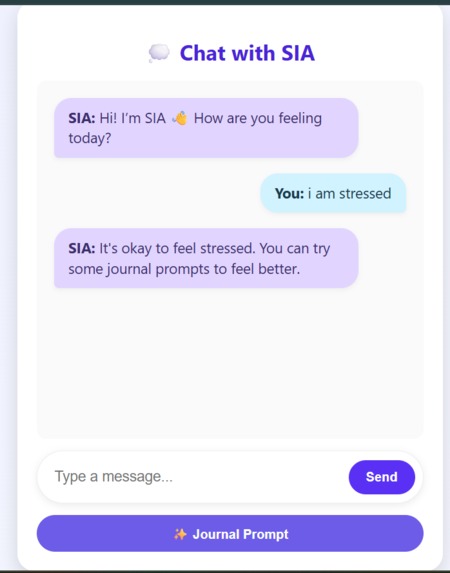 Sia-Mental Health bot – screenshot 3