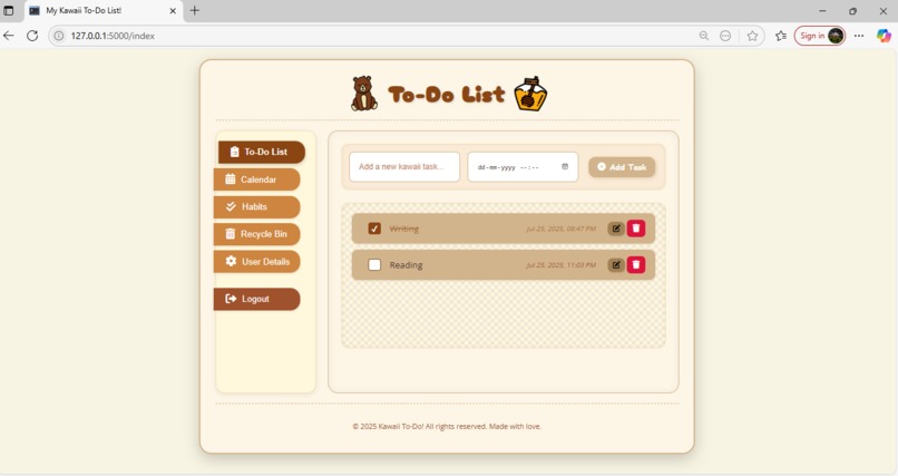 ToDoList WebApp – screenshot 4