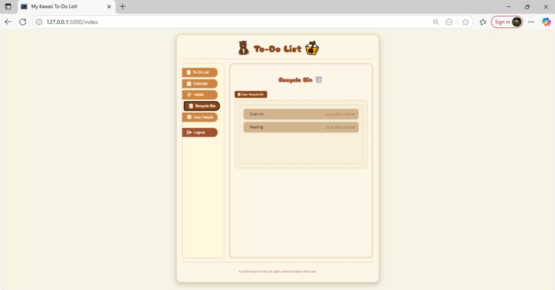 ToDoList WebApp – screenshot 5