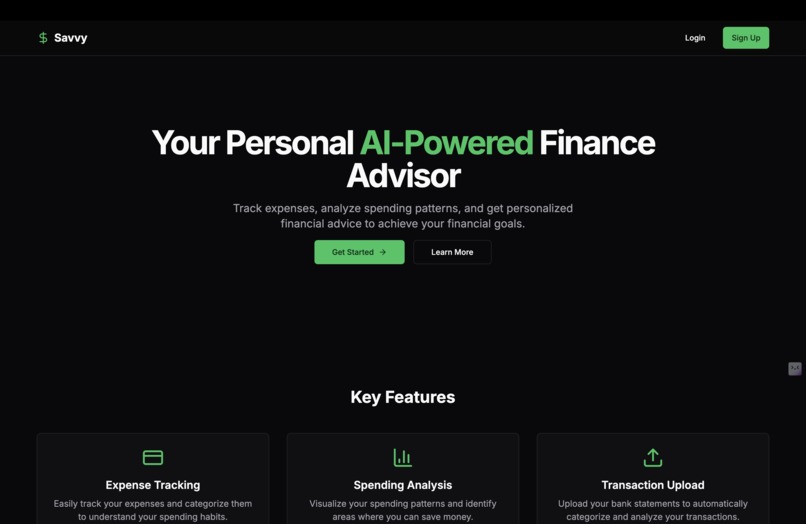 Savvy - Personal Finance Advisor – screenshot 1