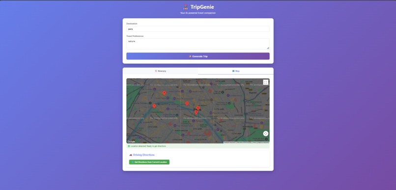 TripGenie – screenshot 2