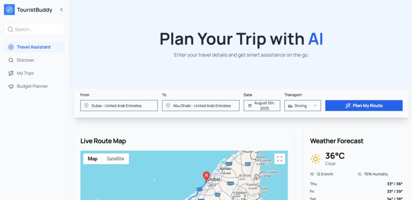 TouristBuddy – Your Smart Travel Companion – screenshot 2