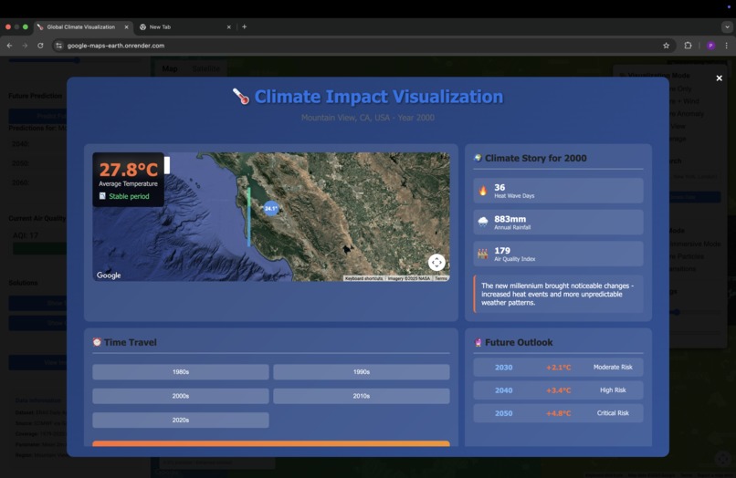 climate visulization  – screenshot 1