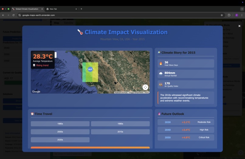 climate visulization  – screenshot 2