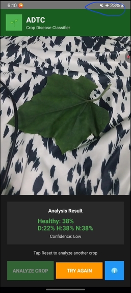ADTC Offline Crop Disease Classifier – screenshot 3