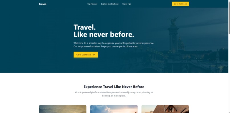 Travie.ai – AI-Powered Travel Planning Platform – screenshot 2