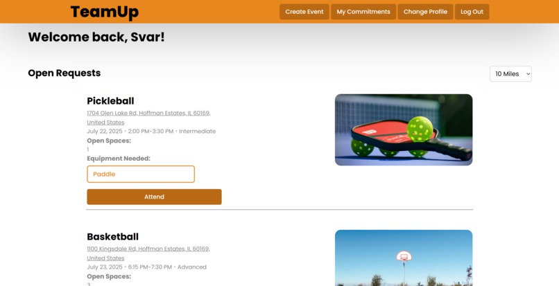 TeamUp – screenshot 3