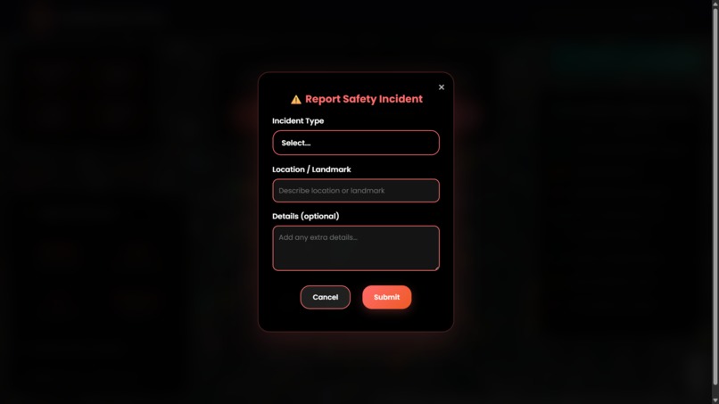 SafeRoute Pune – Women's Safety Route Mapping System – screenshot 1