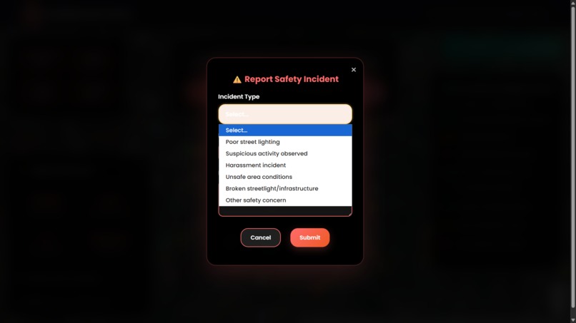 SafeRoute Pune – Women's Safety Route Mapping System – screenshot 2