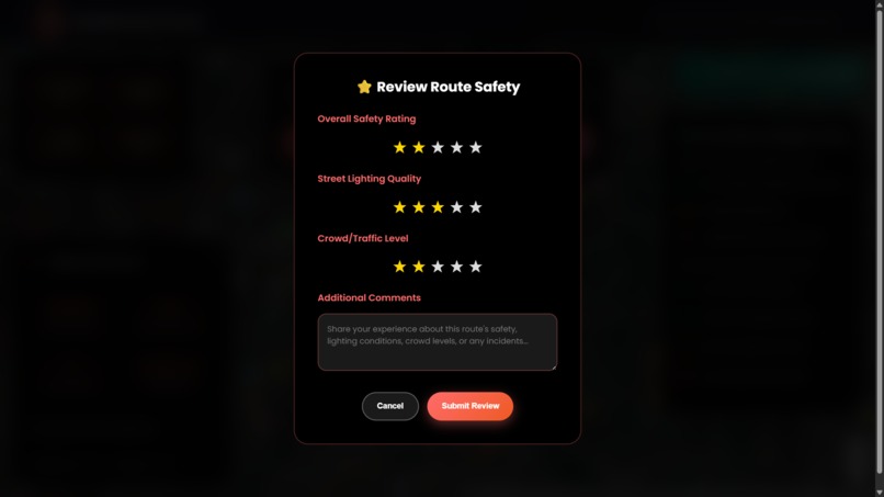 SafeRoute Pune – Women's Safety Route Mapping System – screenshot 3