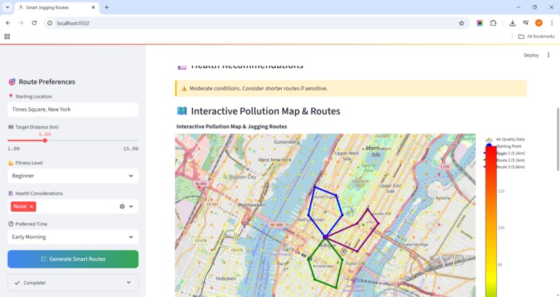 Smart Jogging Routes – screenshot 3