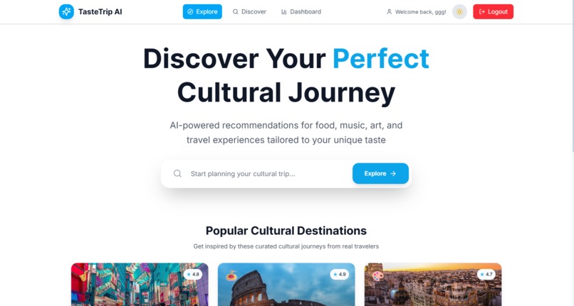TasteTrip AI – screenshot 1