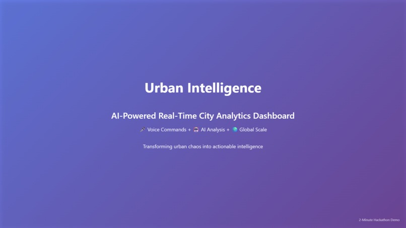 Urban Intelligence Dashboard – screenshot 1