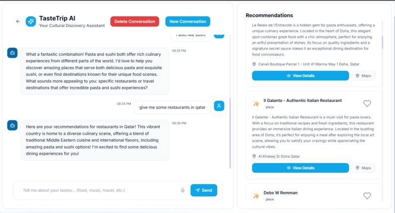 TasteTrip AI – screenshot 2