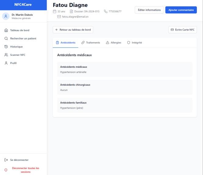 NFC4CARE – screenshot 2