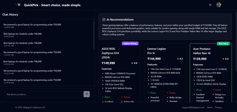 QuickPick AI - That Shops Smart, So You Don’t Have To. – screenshot 3