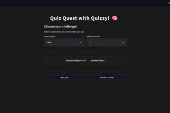 quiz quest with quizzy!