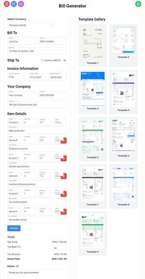 Billify-Generator – screenshot 1