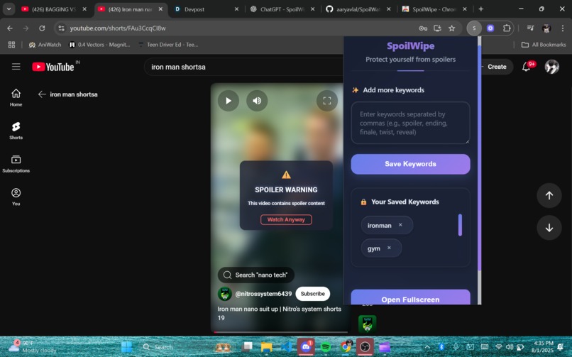 SpoilWipe – screenshot 2
