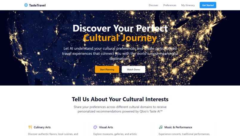 TasteTravel - Personalized Cultural Travel Planner – screenshot 1