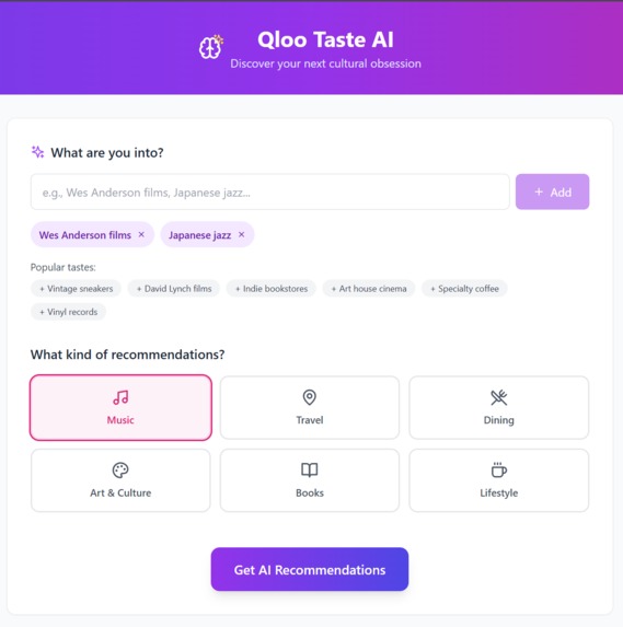 cultural-recommendation-app – screenshot 1