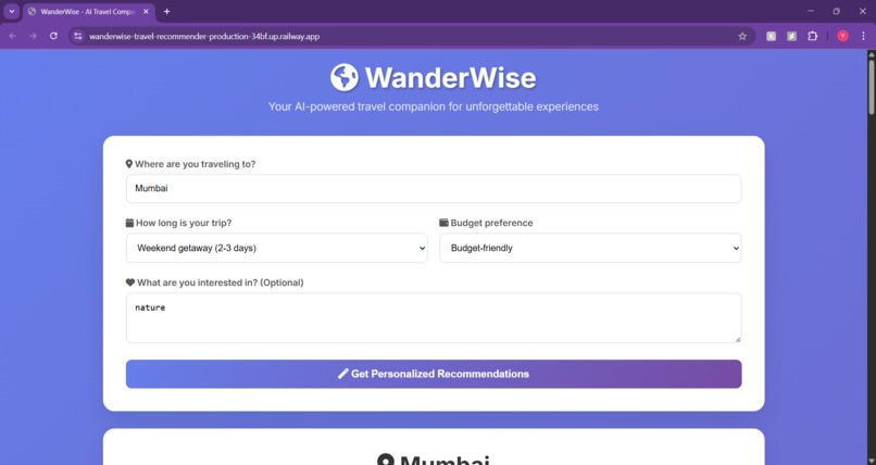 Wander Wise – screenshot 1