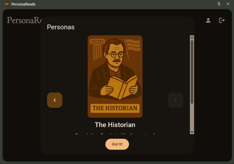 PersonaReads – screenshot 5