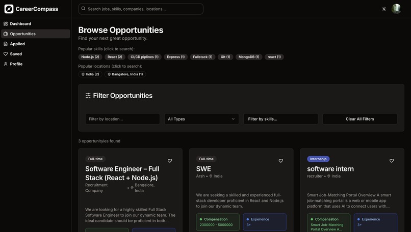 careercompass – screenshot 2