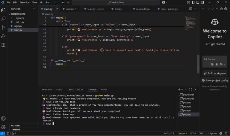 Health_Sense – screenshot 1