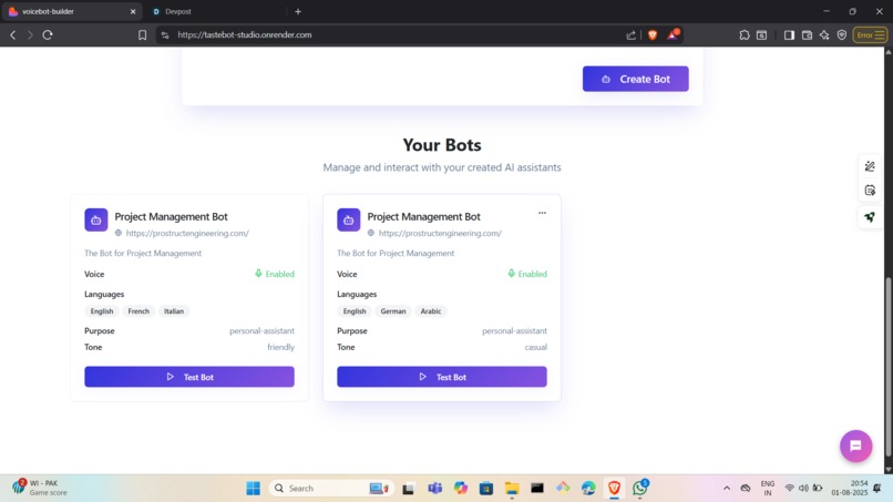 TasteBot Studio- AI Chatbots Powered by Personality & Taste – screenshot 5