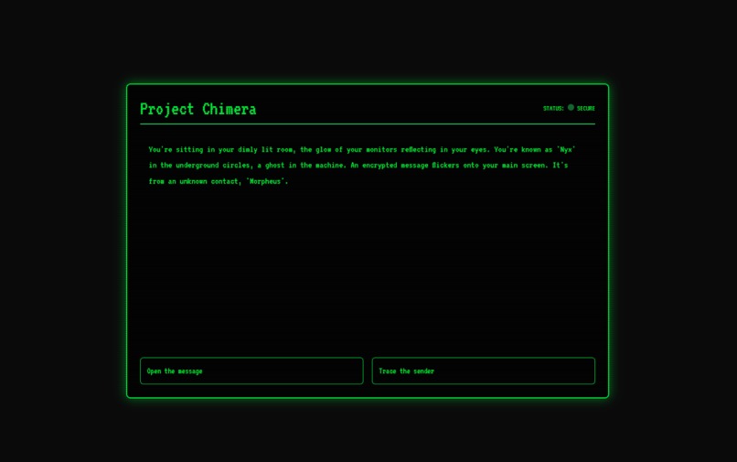 Project Chimera – screenshot 1